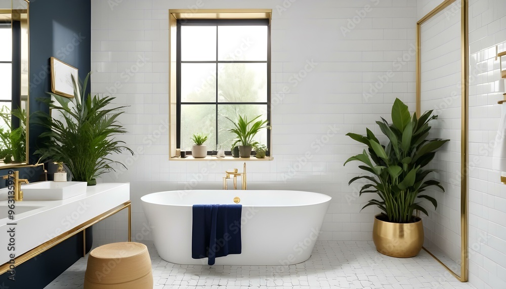 Fototapeta premium Photo interior modern design room 3d illustration