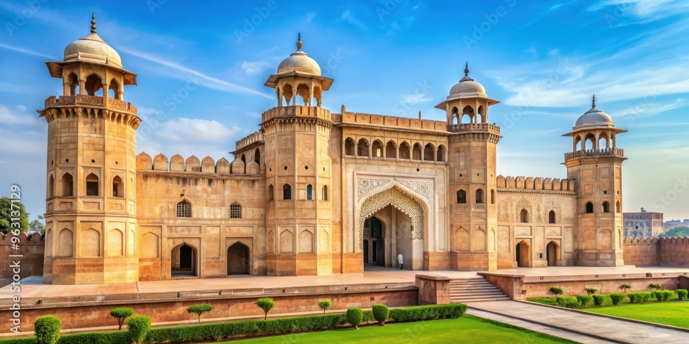 Lahore Fort, a grand Mughal architectural marvel with intricate designs and patterns, Lahore, Pakistan, Fort Lahore Fort, a grand Mughal architectural marvel with intricate designs and patterns, Lahore, Pakistan, Fort