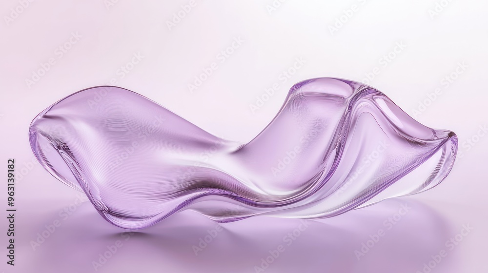 Abstract Glass Sculpture in Lavender Abstract Glass Sculpture in Lavender