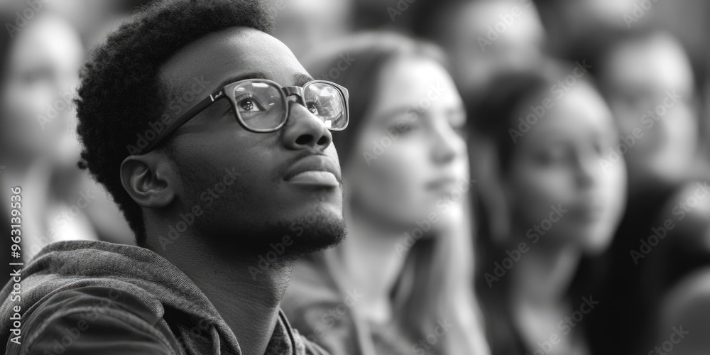 Microstock Image Analysis: Young Man in the Audience Microstock Image Analysis: Young Man in the Audience