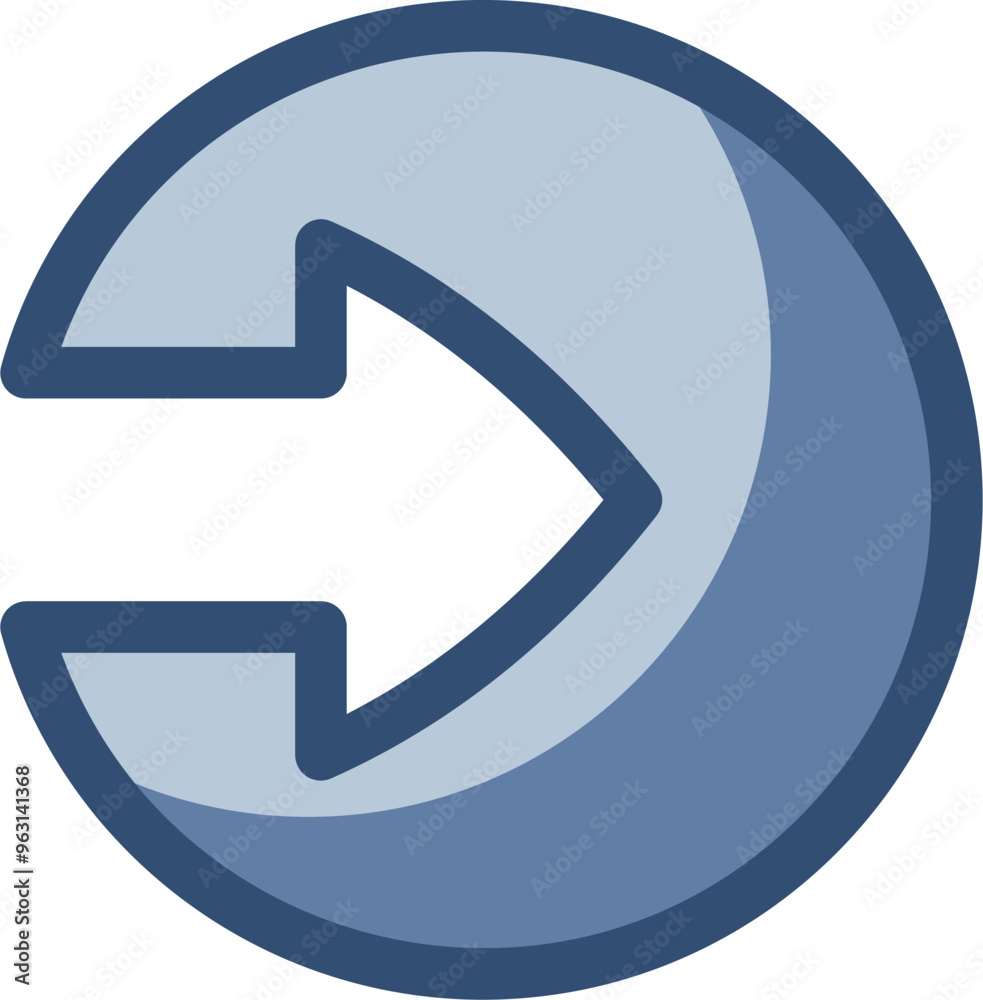 sign in vector icon, right arrow symbol, transparent background. replaceable blue color design sign in vector icon, right arrow symbol, transparent background. replaceable blue color design