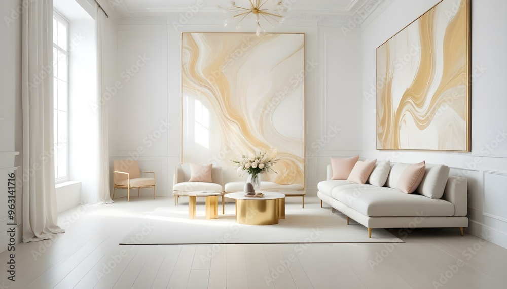 Photo interior modern design room 3d illustration Photo interior modern design room 3d illustration