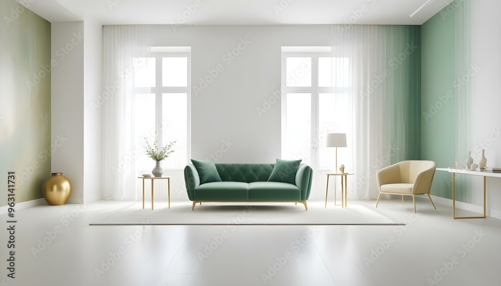 Fototapeta premium Photo interior modern design room 3d illustration