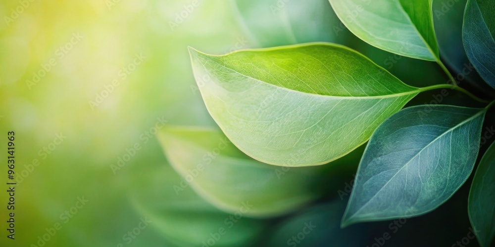Obraz premium Abstract green leaf nature background 