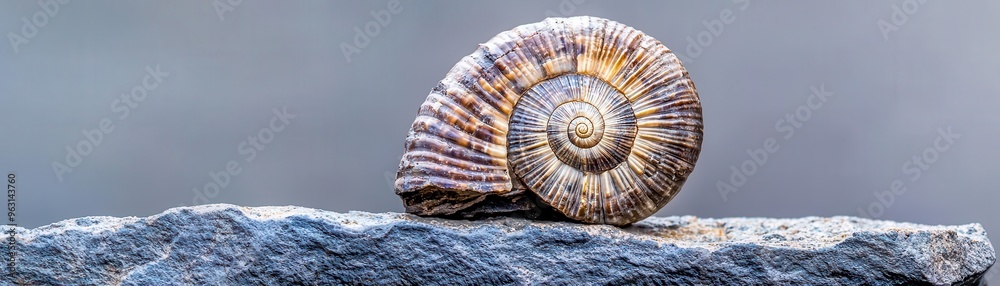 Close-up of an ancient shell fossil, textures highlighted by side lighting, monochromatic, macro photography, fine details Close-up of an ancient shell fossil, textures highlighted by side lighting, monochromatic, macro photography, fine details
