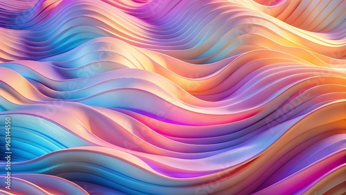 Soft pastel waves in shades of pink, purple, and blue creating a dreamy and fluid abstract background