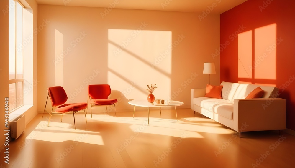 Photo interior modern design room 3d illustration Photo interior modern design room 3d illustration