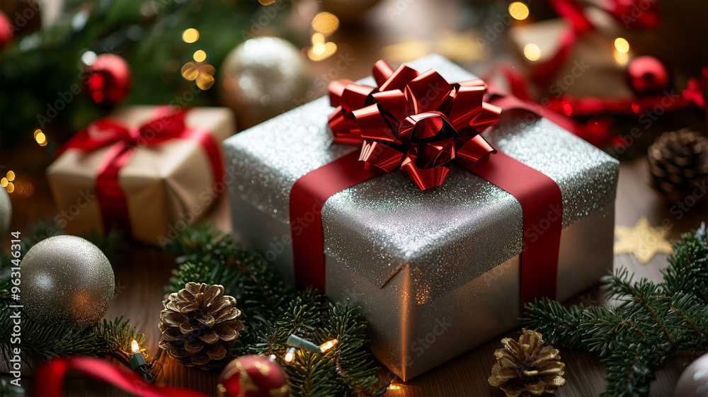 木面のクリスマスデコレーション 木面のクリスマスデコレーション