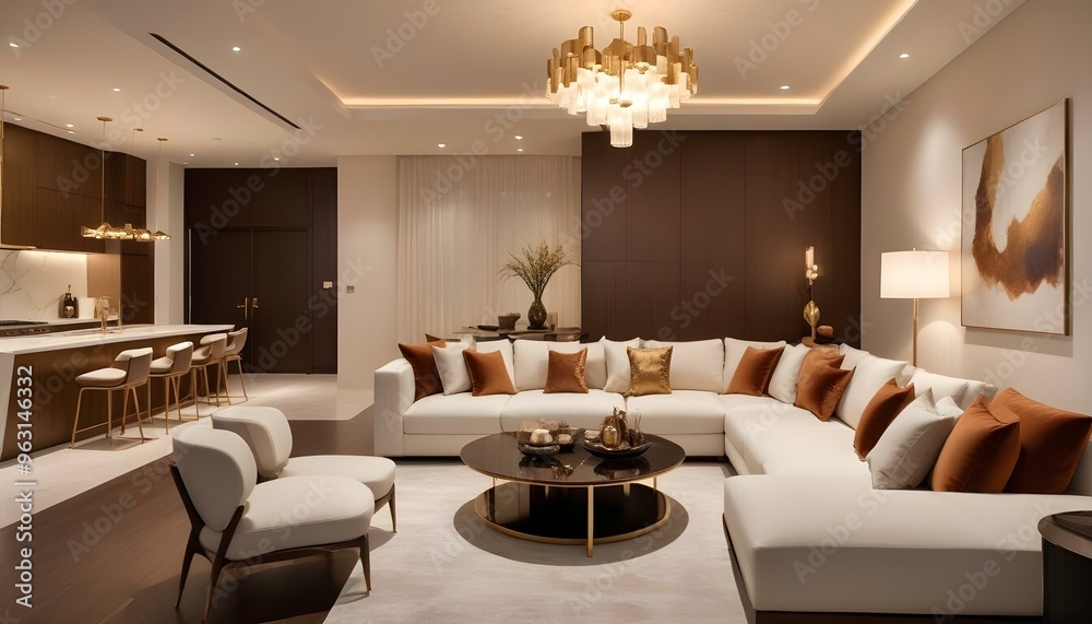Photo interior modern design room 3d illustration Photo interior modern design room 3d illustration