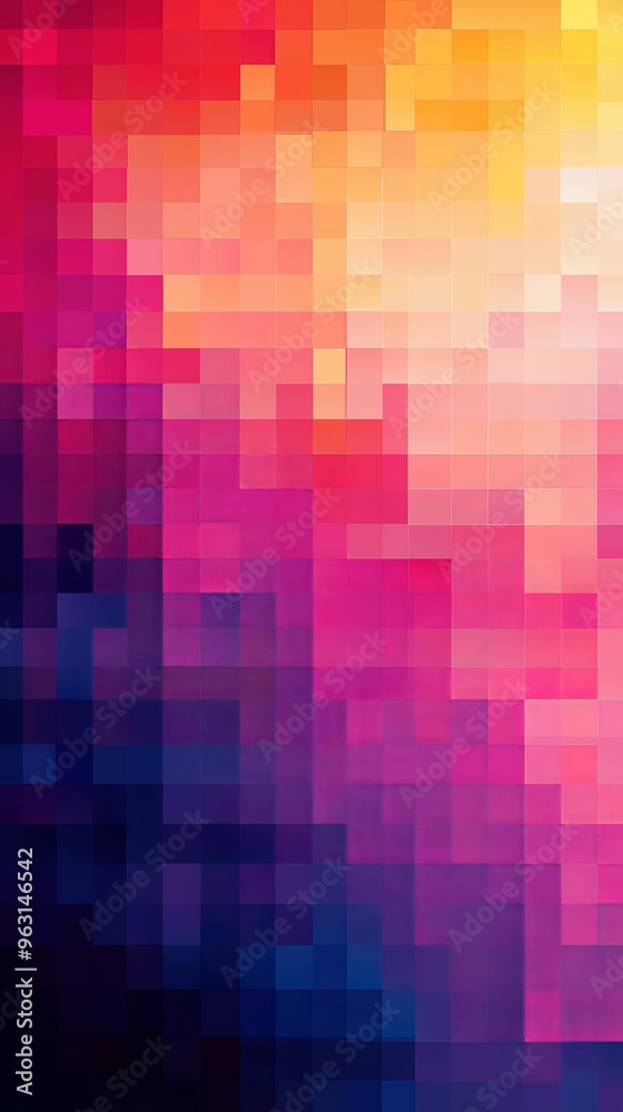 Colorful pixel art pattern with gradient effect Colorful pixel art pattern with gradient effect
