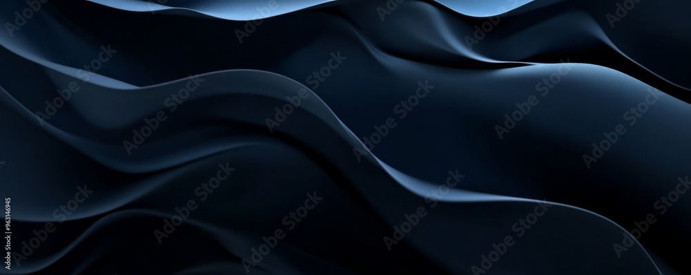 Fototapeta premium Smooth dark waves abstract design