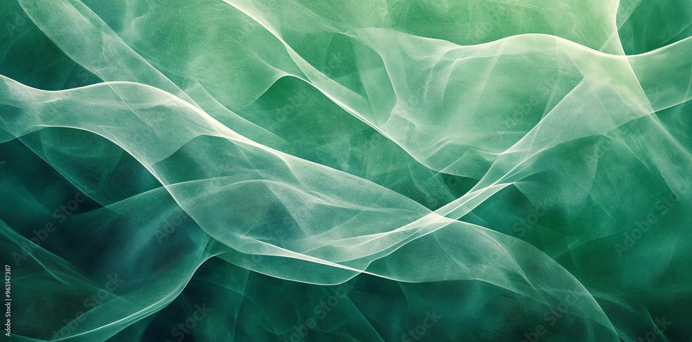 Abstract green and white wave background. Abstract green and white wave background.