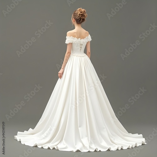 female wedding dress white design