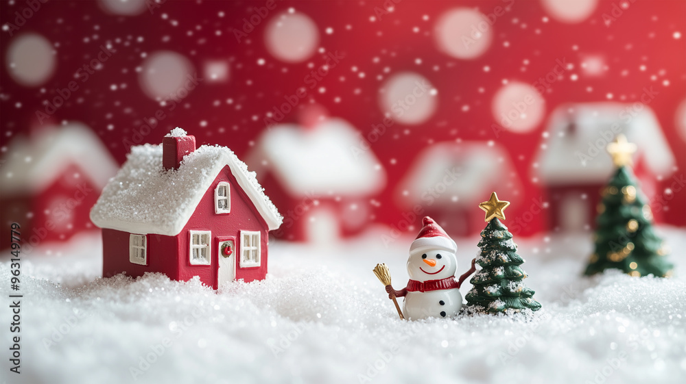 ミニチュアクリスマスビレッジシーン ミニチュアクリスマスビレッジシーン