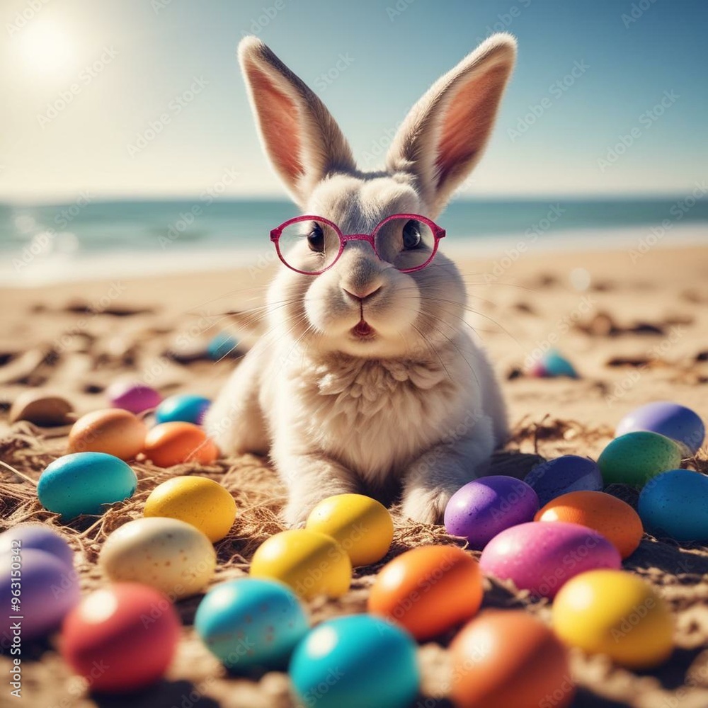Easter Bunny Basking in the Sunshine on Easter Day