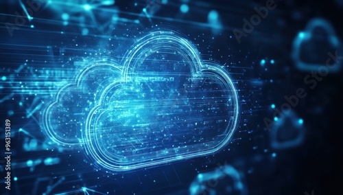 Wallpaper Mural Abstract Cloud Computing Concept Torontodigital.ca