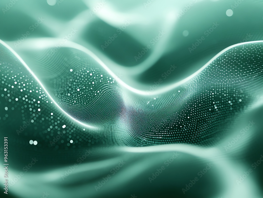Abstract Green Wave Background. Abstract Green Wave Background.