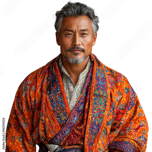 Bhutan Bhutanese man isolated on a transparent background png file no background png file
