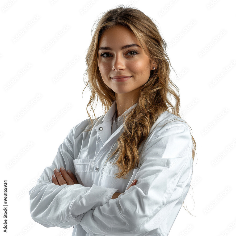 Bioinformatician woman isolated on a transparent background png file no background - pretty female model portrait png file
