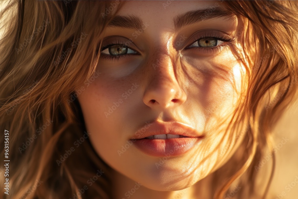 Close-Up of Woman Posing Confidently in Sunlight Close-Up of Woman Posing Confidently in Sunlight