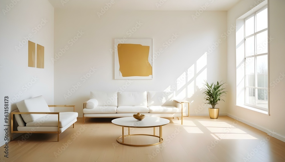 Fototapeta premium Photo interior modern design room 3d illustration