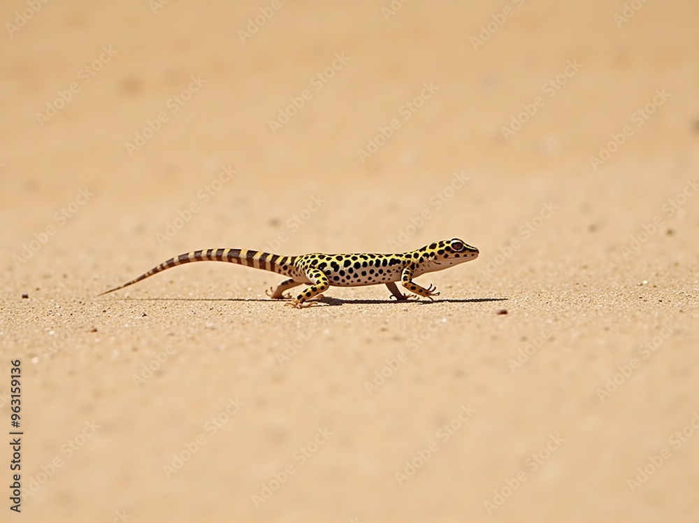 Close-Up of a Leopard Gecko in Natural Habitat Close-Up of a Leopard Gecko in Natural Habitat