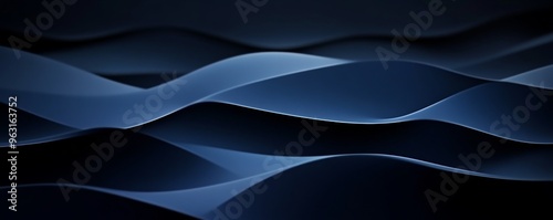 Abstract dark blue wave pattern, futuristic