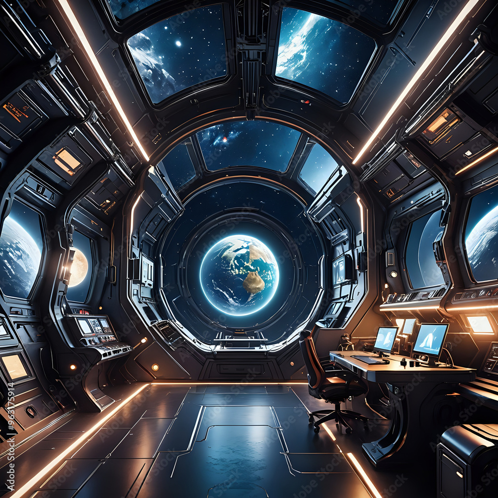 Abstraktion Kosmische Landschaft 1x1. Hintergrund für das Design 2.