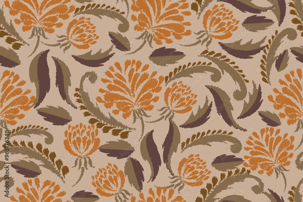 floral fabric motif in vector floral fabric motif in vector