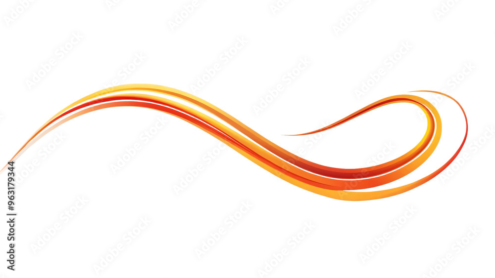 Abstract wave vector illustration with curved lines for business design