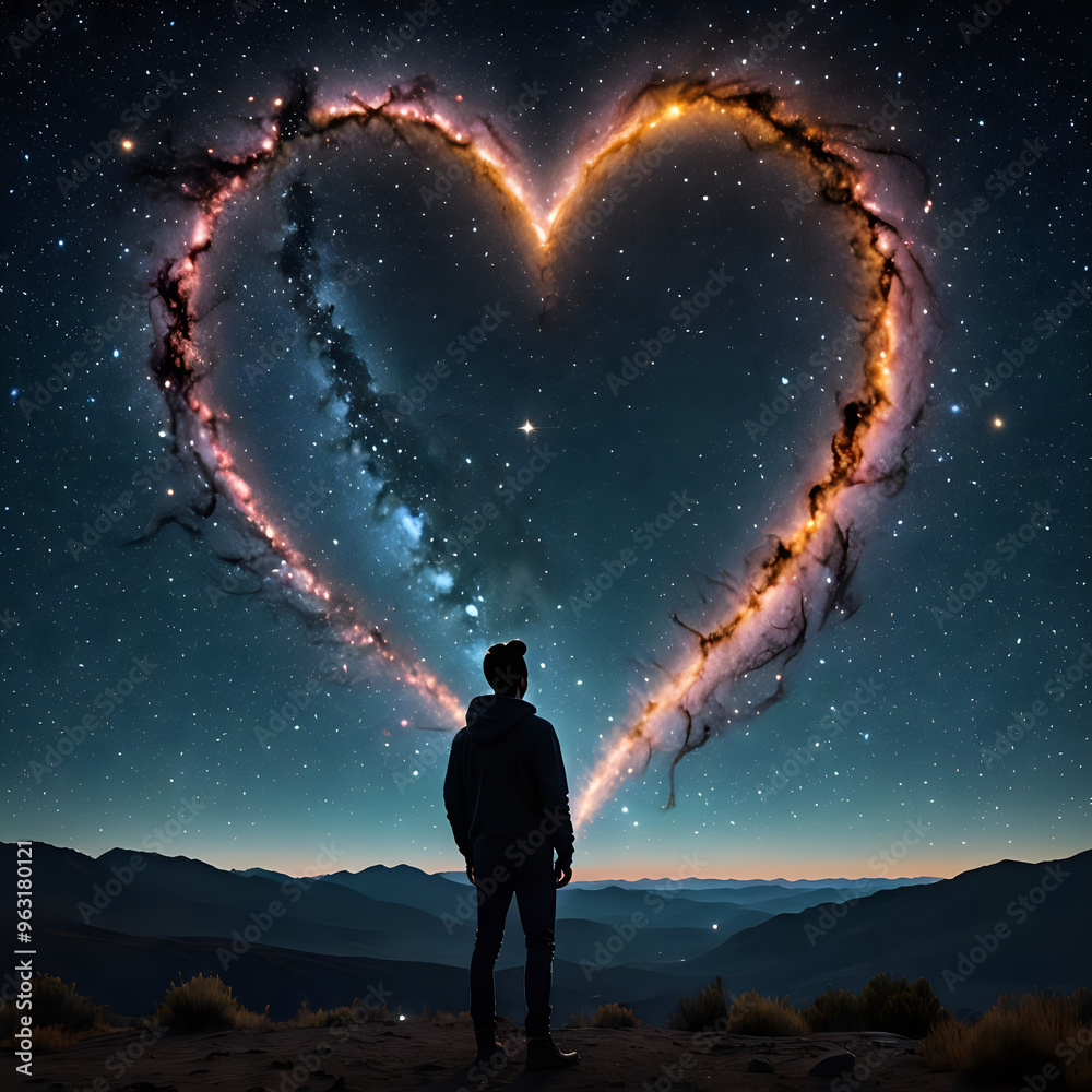 Obraz premium Abstraktion Himmlisches Herz 1x1. Hintergrund für das Design 1.