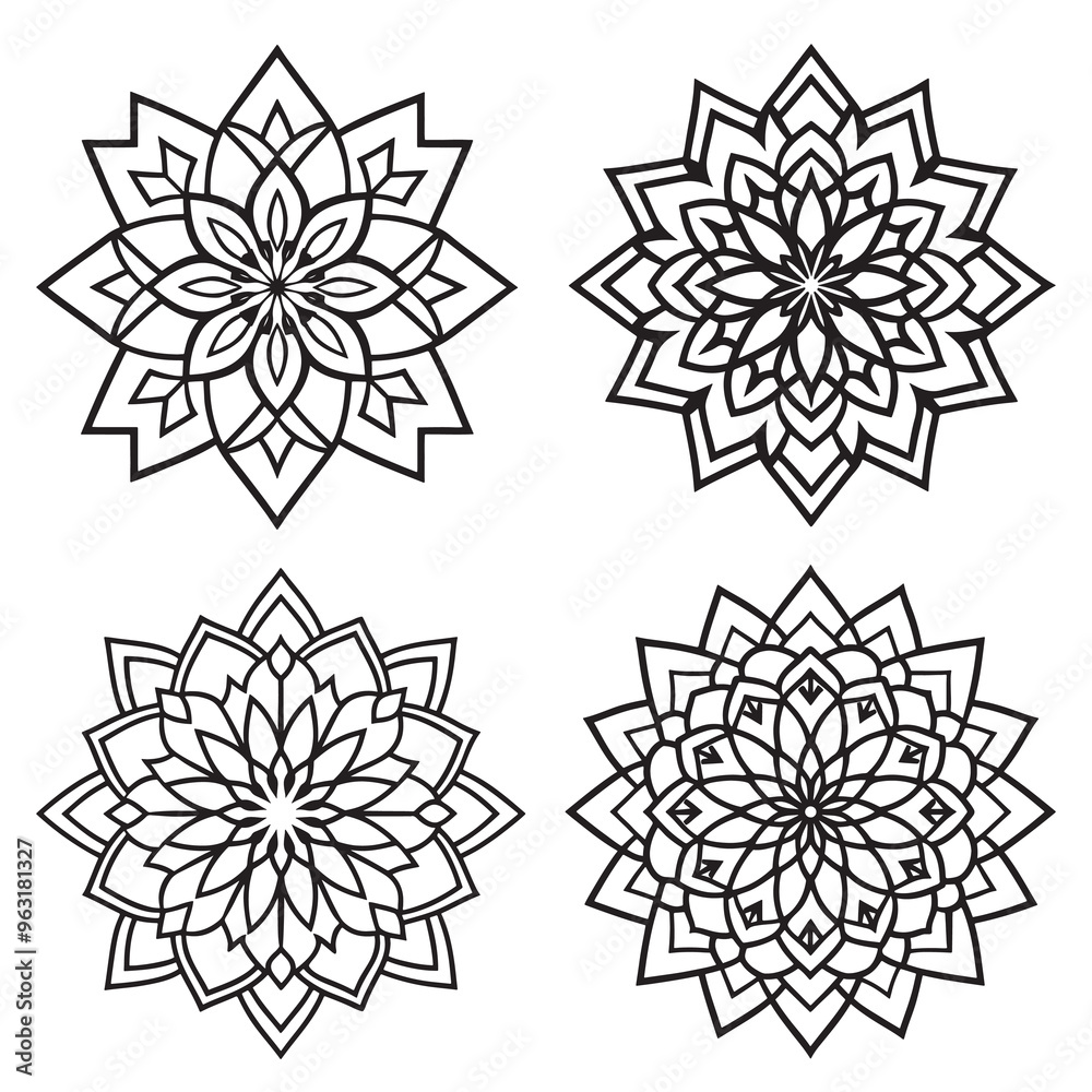 Obraz premium Mandala decorative round ornament. Can be used for greeting card, phone case print, etc