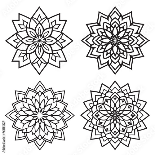 Mandala decorative round ornament. Can be used for greeting card, phone case print, etc