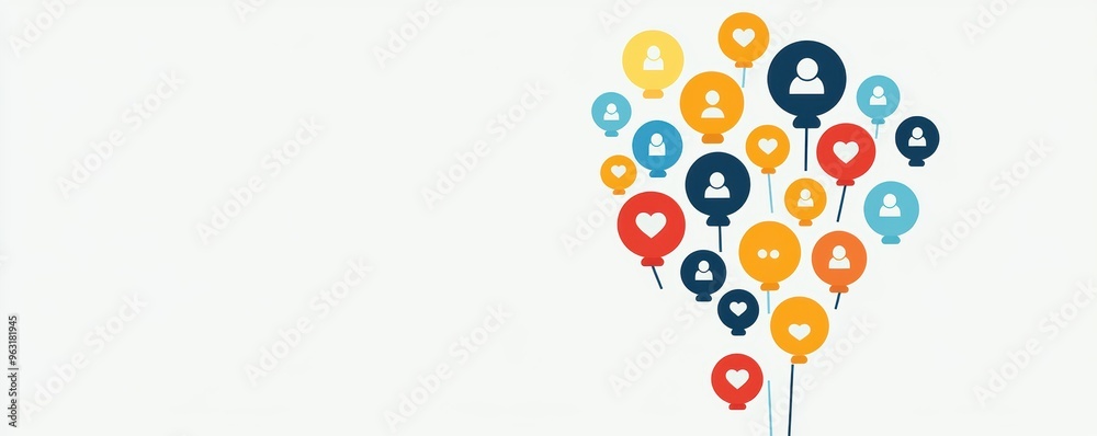 User-generated content on social media, resharing customer posts, flat design illustration User-generated content on social media, resharing customer posts, flat design illustration
