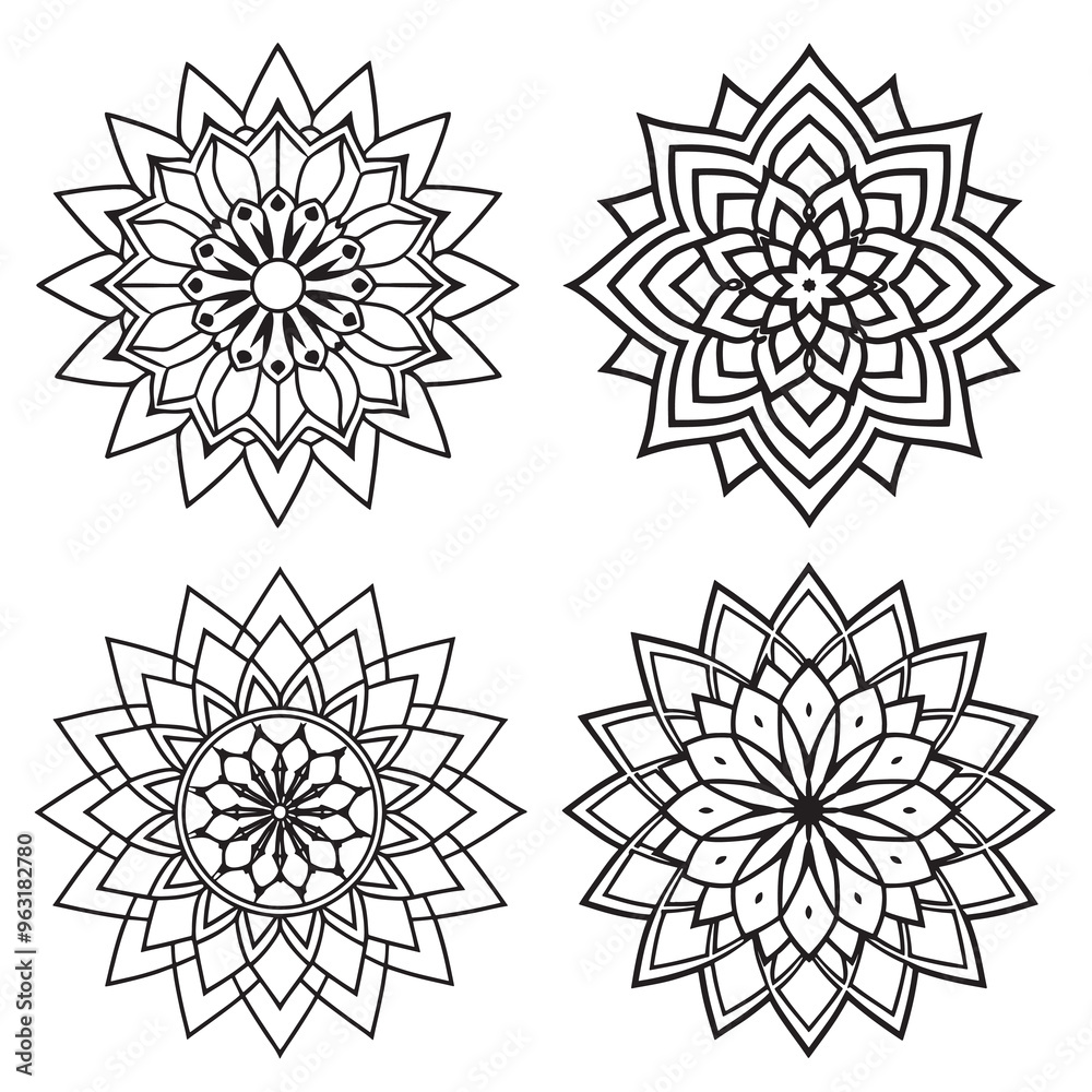 Obraz premium Modern Ornament Decorative pattern in oriental style mandala
