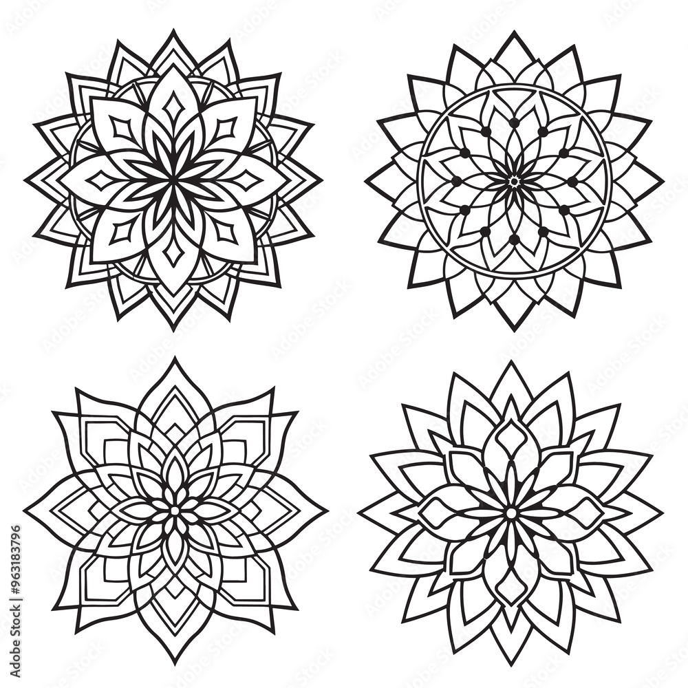 Obraz premium Modern oriental style mandala design