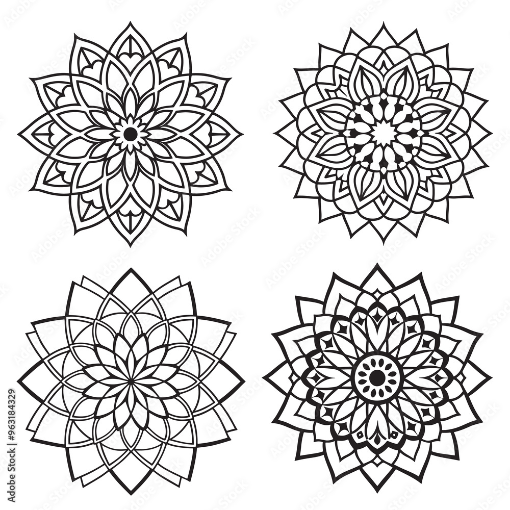 Obraz premium Decorative pattern in oriental style mandala design