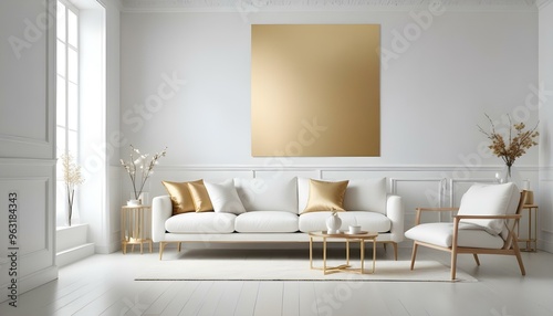 Photo interior modern design room 3d illustration