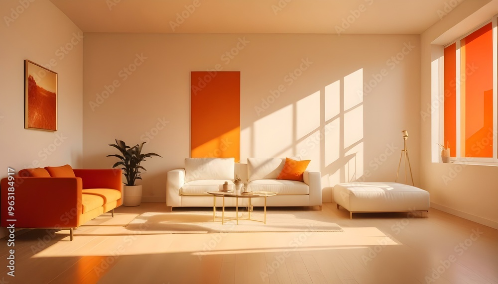 Photo interior modern design room 3d illustration Photo interior modern design room 3d illustration
