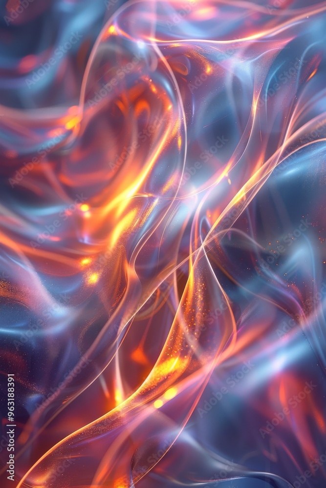Fototapeta premium Aesthetic Abstract Flowing Light Patterns that Dazzle in a Variety of Vibrant, Bright Colors