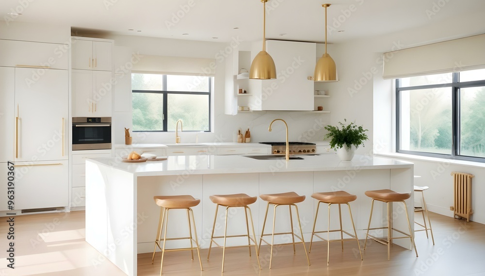 Fototapeta premium Photo interior modern design room 3d illustration