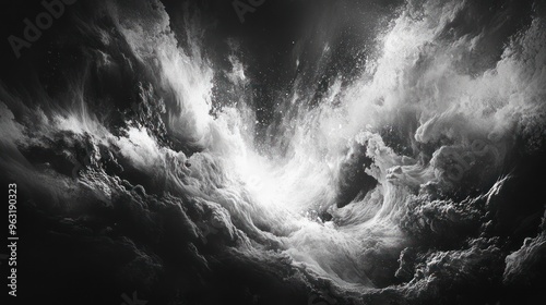 Abstract Monochrome Cloudscape