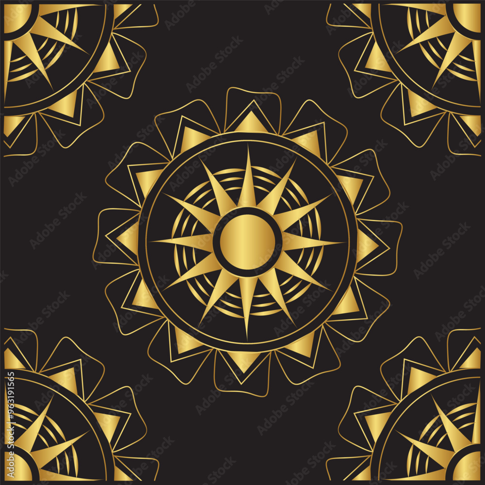 Luxury mandala design gold color Luxury mandala design gold color
