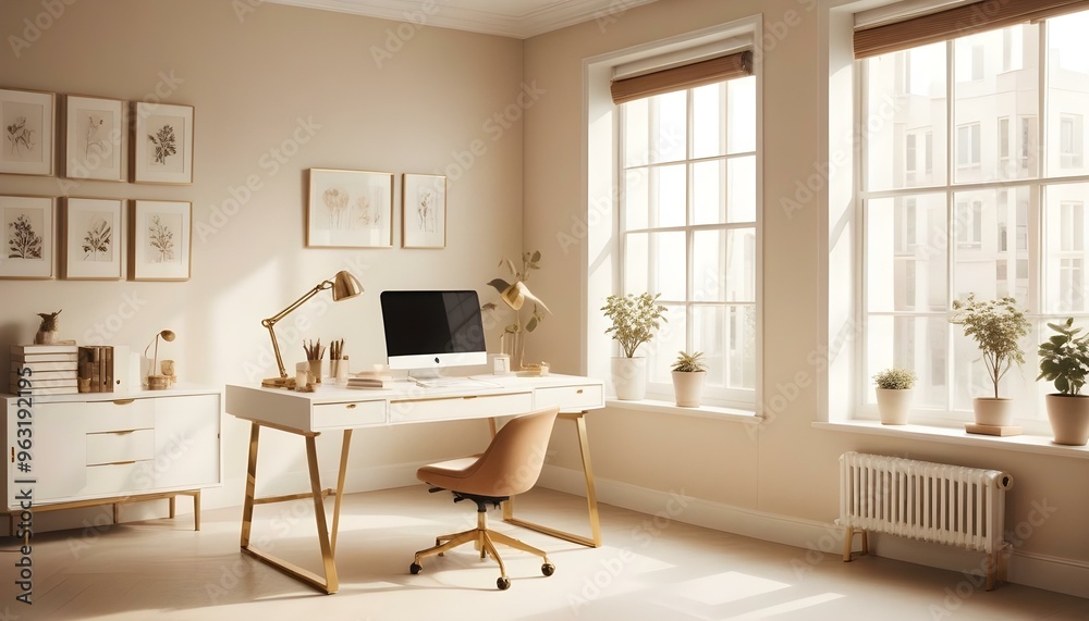 Fototapeta premium Photo interior modern design room 3d illustration