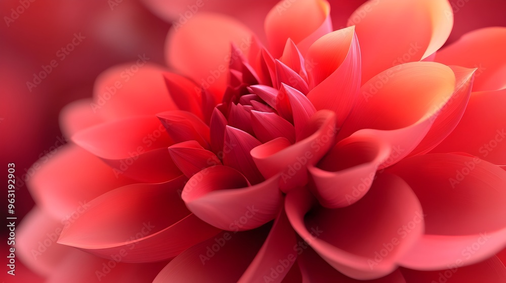Striking Vibrant Red Dahlia Flower in Full Bloom with Delicate Petals and Elegant Design Striking Vibrant Red Dahlia Flower in Full Bloom with Delicate Petals and Elegant Design