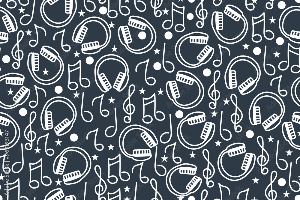 seamless music pattern,music symbols