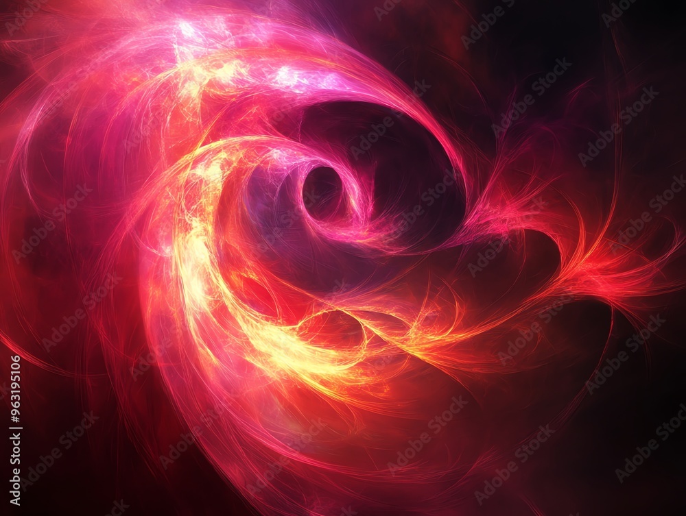 Abstract swirl of red and yellow light. Abstract swirl of red and yellow light.
