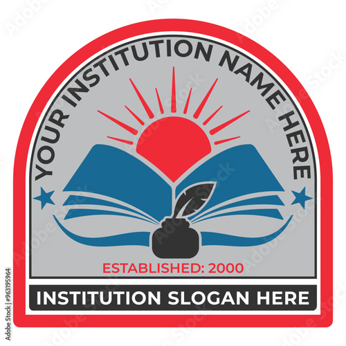 School logo design template and customizable education logo ideas
