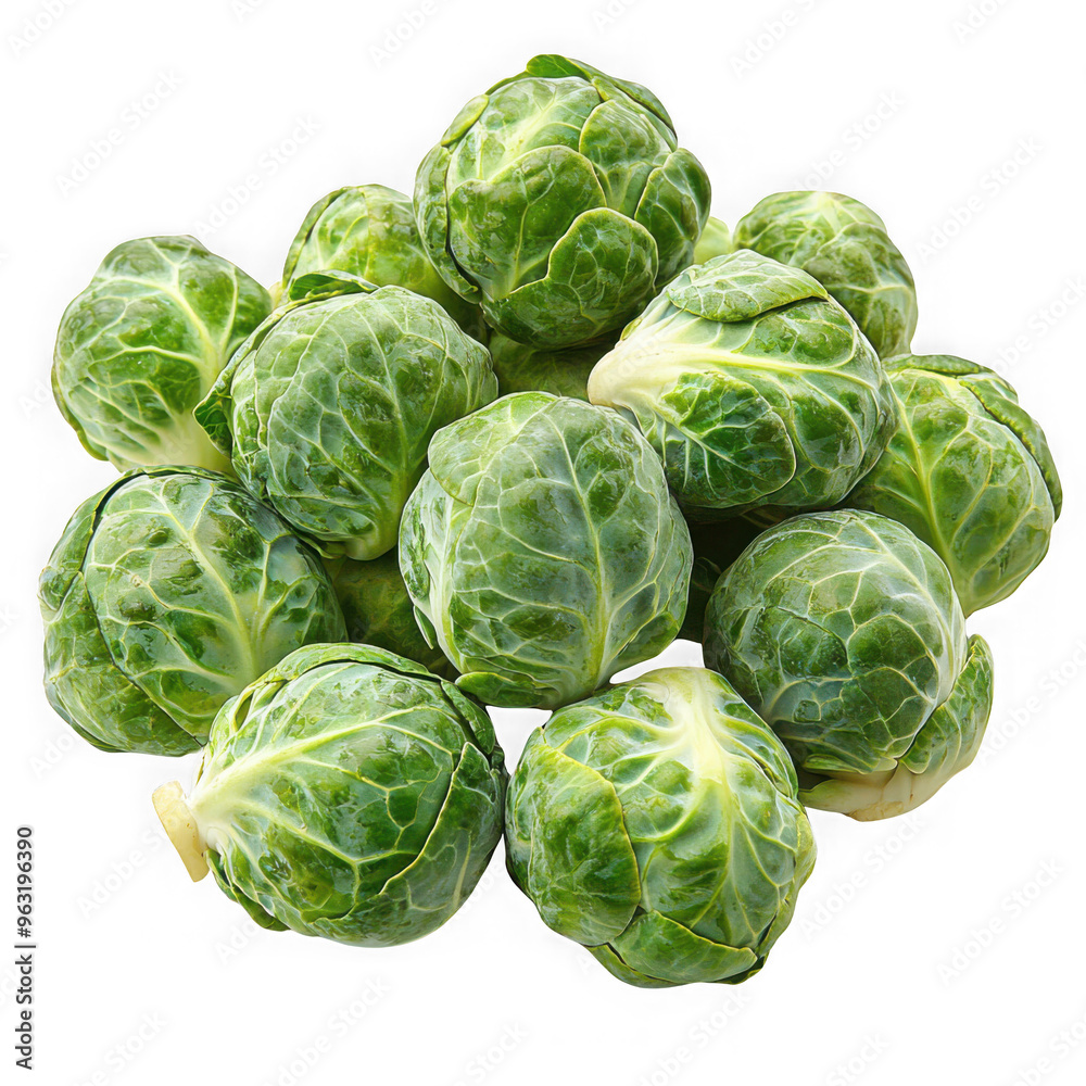Brussels Sprouts isolated on a transparent background png file no background png file