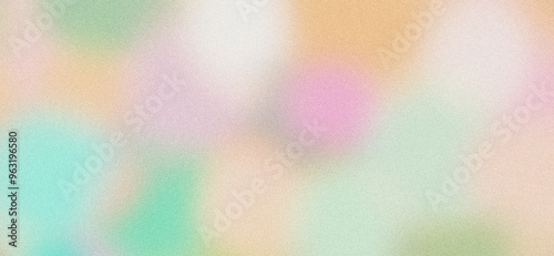 Blurred pastel background on white background with grainy texture